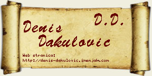 Denis Dakulović vizit kartica